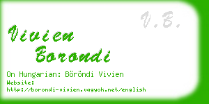 vivien borondi business card
